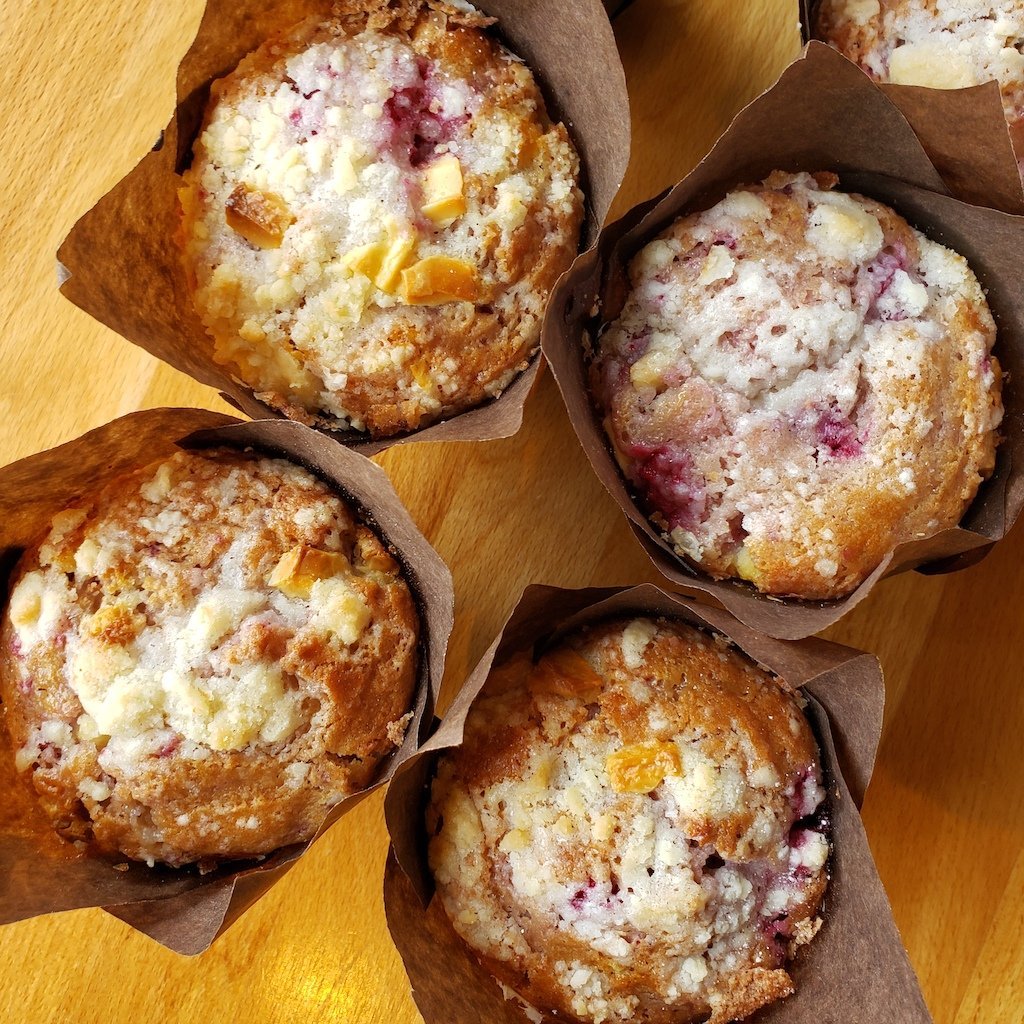 White Chocolate Raspberry Muffins - Christies Bakery